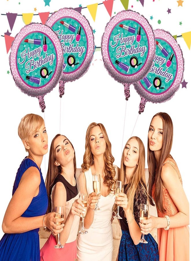 AMFIN® (Pack of 7) Happy Birthday foil Balloon/Makeup Balloons/Makeup Decoration/Girls Decoration Foil Makeup/Birthday Decoration Items Party Supplies - Image 5